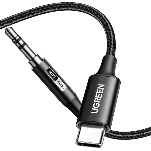 UGREEN 10ft USB-C to 3.5 mm Hi-Res Audio Adapter Cable – 32-Bit / 384 kHz, Long Length for Phones, Tablets & Laptops (65102) TeckPot