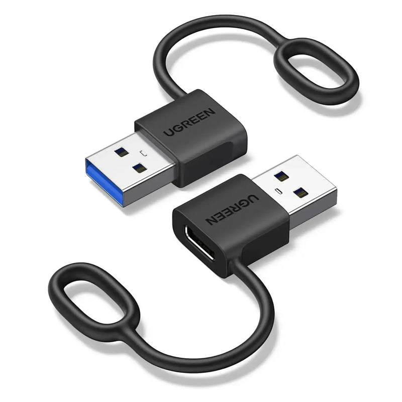 UGREEN USB to USB-C Adapter 2 Pack USB 3.1 Gen 2 10Gbps Data Transfer 3A Fast Charging MacBook iPad Galaxy S24 Pixel (65332) Ugreen India