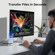 UGREEN Mac mini M4 Dock 11-in-1 USB C Hub 8TB M.2 NVMe 10Gbps 5X USB-A 2X Type-C SD/TF Card Docking Station (65487) Ugreen