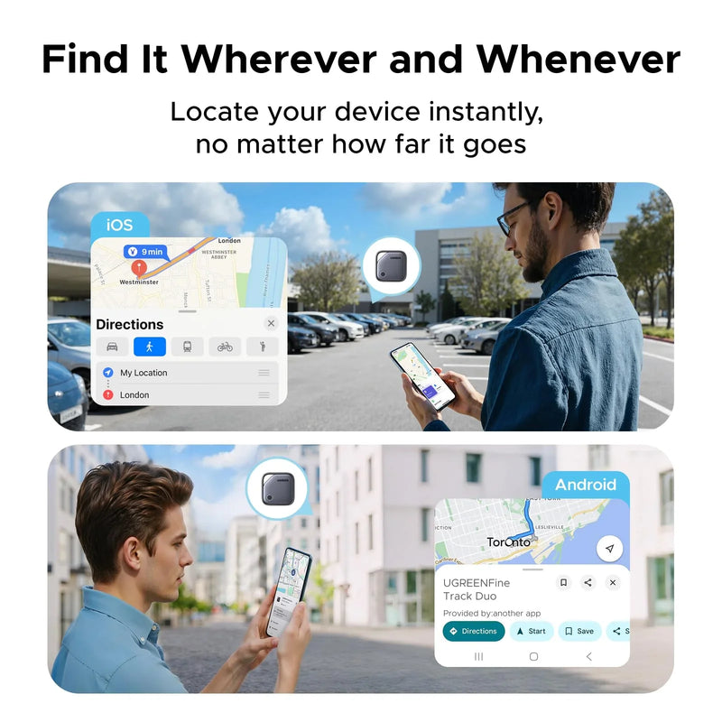 UGREEN FineTrack Duo 75646P smart tracker 4-pack find it wherever and whenever