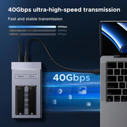 UGREEN CM847 USB4 2-Bay M.2 NVMe SSD Enclosure with Offline Clone & RAID – 40Gbps Dual NVMe Storage Dock (65733EU) TeckPot