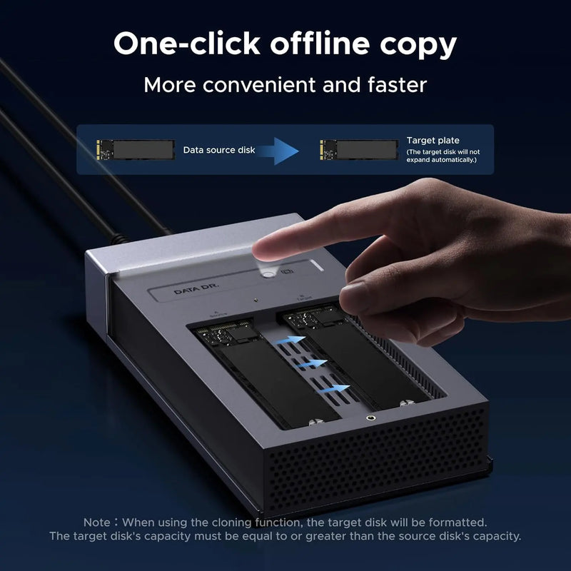 UGREEN CM847 USB4 2-Bay M.2 NVMe SSD Enclosure with Offline Clone & RAID – 40Gbps Dual NVMe Storage Dock (65733EU) TeckPot