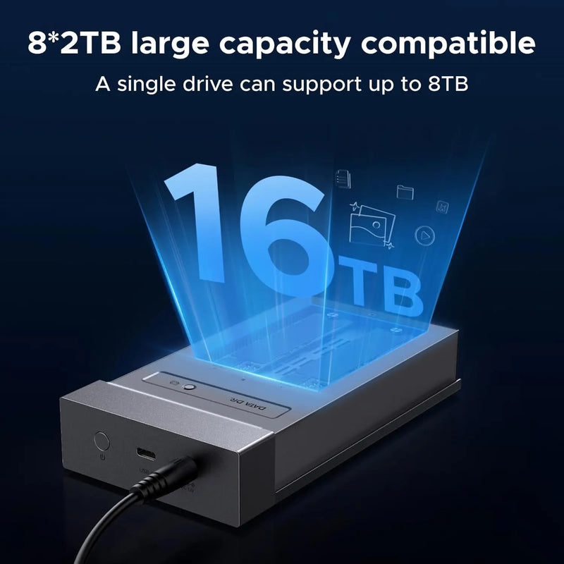 UGREEN CM847 USB4 2-Bay M.2 NVMe SSD Enclosure with Offline Clone & RAID – 40Gbps Dual NVMe Storage Dock (65733EU) TeckPot