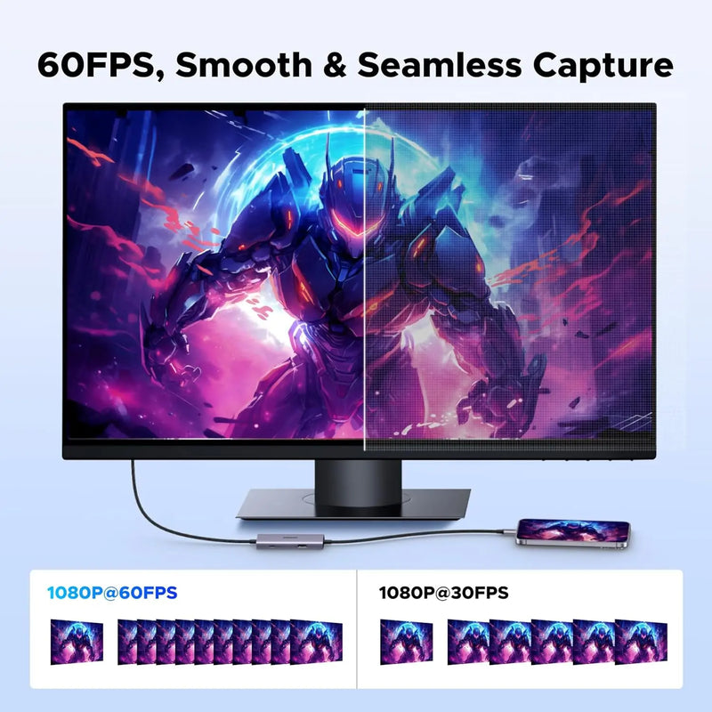 UGREEN USB-C Video Capture Card – 4K@30Hz Loop-Out, 2K@30Hz Capture, 100W PD, USB-A/USB-C Output (65856) TeckPot