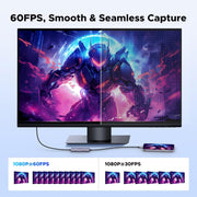 UGREEN 65856 USB-C video capture card with 4K loop-out 60fps smooth and seamless capture