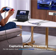 UGREEN 65856 USB-C video capture card with 4K loop-out capturing while streaming