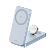 Ugreen 25W MagFlow 3-in-1 Magnetic Wireless Charger Foldable and Portable, iPhone 12 and Later, AirPods2 and Later, Apple Watch(65901) TeckPot