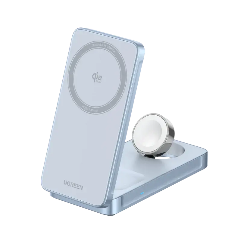 Ugreen 25W MagFlow 3-in-1 Magnetic Wireless Charger Foldable and Portable, iPhone 12 and Later, AirPods2 and Later, Apple Watch(65901) TeckPot