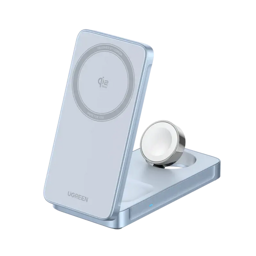 Ugreen 25W MagFlow 3-in-1 Magnetic Wireless Charger Foldable and Portable, iPhone 12 and Later, AirPods2 and Later, Apple Watch(65901) TeckPot