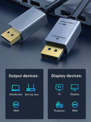CABLETIME premium DisplayPort cable compatible workstation setup