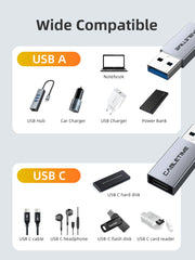 CABLETIME USB-A 3.0 to USB-C Female OTG Adapter, 5Gbps, 2.1A