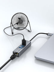CABLETIME USB 3.0 3-Port Hub with Gigabit Ethernet Adapter