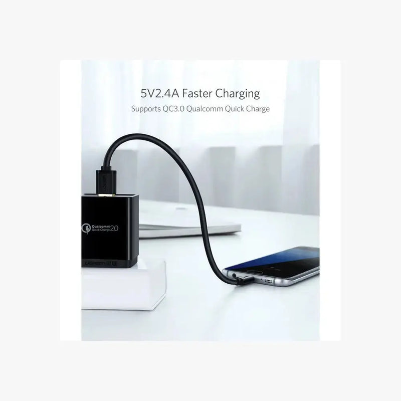 UGREEN 1.5M USB-A to Micro USB Cable USB 2.0 Data Sync Charging Cord Nickel Plated Android Phone PS4 Controller 60137 Ugreen