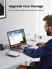 UGREEN 2.5" USB C SATA III Hard Drive Enclosure 6Gbps Aluminum Case UASP Trim MacBook Pro Air WD Seagate Toshiba (70499) Ugreen