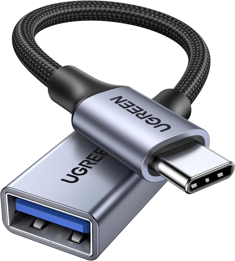 UGREEN USB-C to USB-A 3.2 Adapter 10Gbps OTG Cable (US378 70889) – Nylon Braided, Aluminum Shell TeckPot