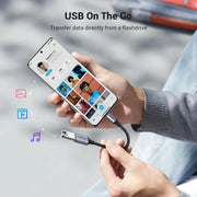 UGREEN USB-C to USB-A 3.2 Adapter 10Gbps OTG Cable (US378 70889) – Nylon Braided, Aluminum Shell TeckPot