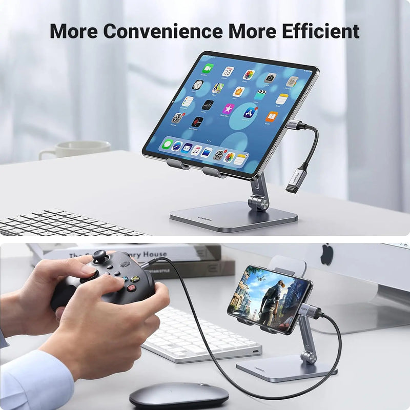 UGREEN USB-C to USB-A 3.2 Adapter 10Gbps OTG Cable (US378 70889) – Nylon Braided, Aluminum Shell TeckPot