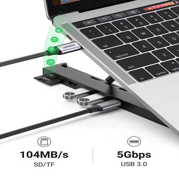 UGREEN USB C Laptop Docking Station 4 Level Adjustable Foldable Portable Desktop Stand Ergonomic Laptop Riser (80551) Ugreen