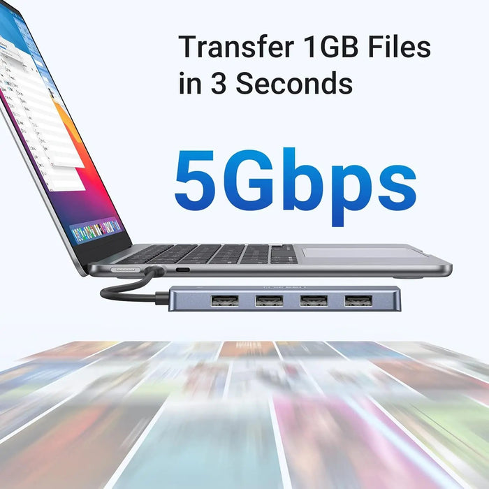 UGREEN 4-Port USB Type C Hub to USB 3.0 Adapter Micro USB Power MacBook Pro iMac Samsung Galaxy Note Dell XPS (70336) Ugreen