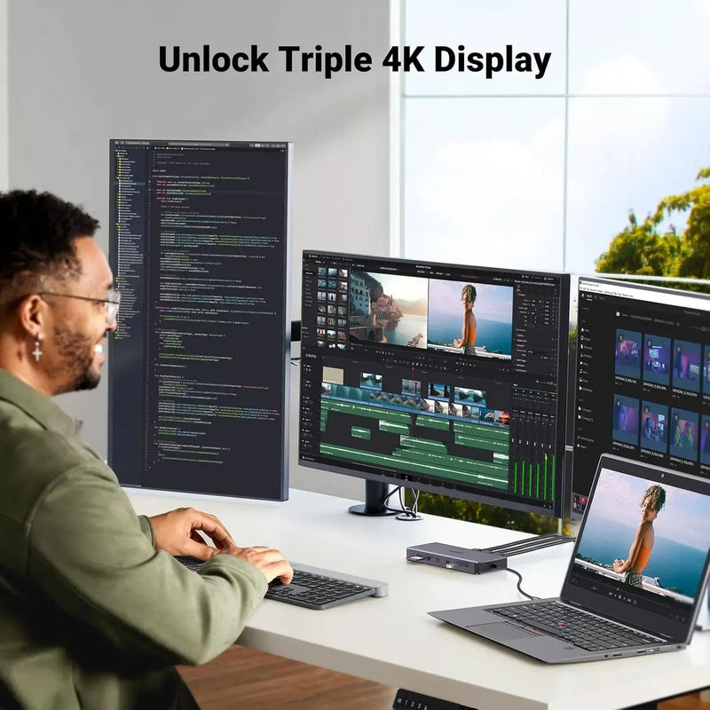 UGREEN 13-in-1 USB-C Hub Triple Display Docking Station 4K HDMI DP 100W PD 10Gbps Ethernet SD TF MacBook Windows 15978 Ugreen