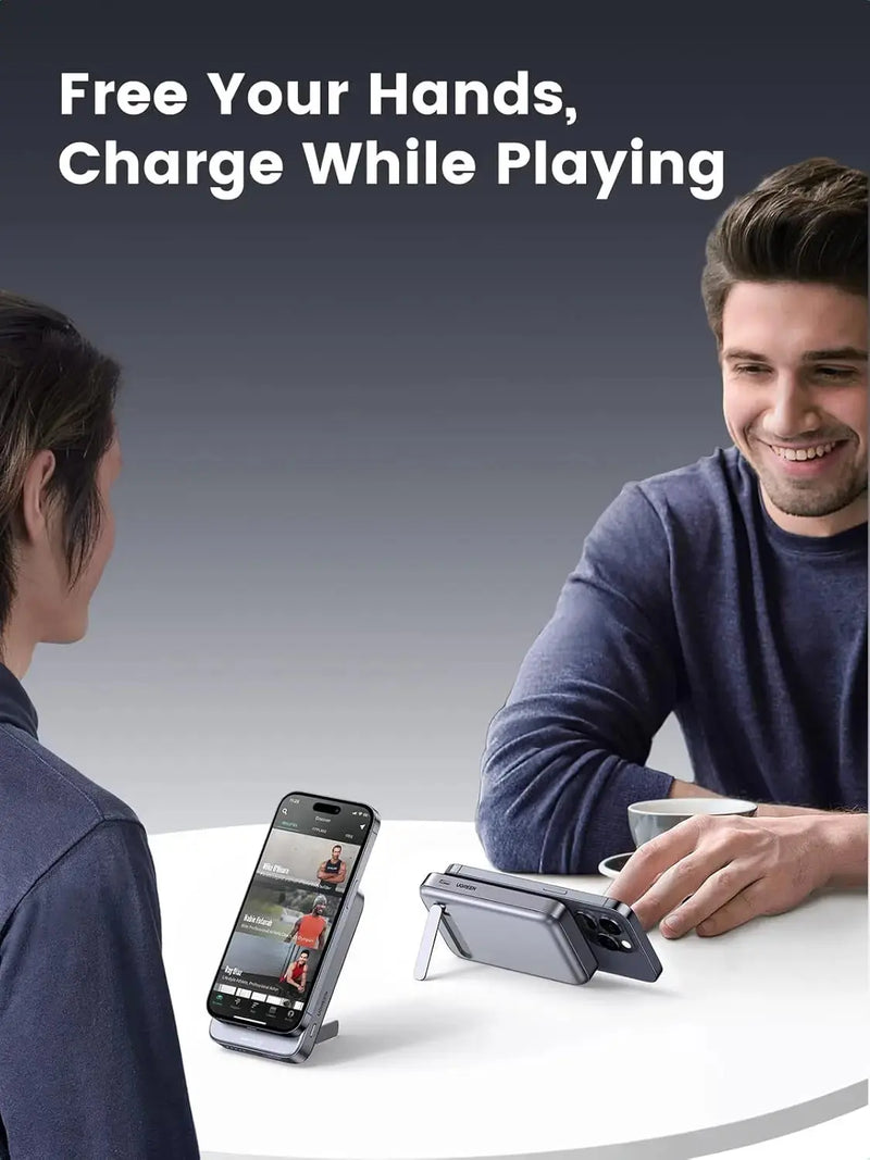 UGREEN 10000mAh Magnetic MagSafe Power Bank 3 Port Wireless Portable Charger PD 20W Foldable Stand iPhone 16 15 14 (15086) Ugreen