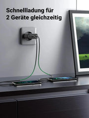 UGREEN 36W 2-Port USB Charger QC 3.0 Fast Charging Galaxy S10 S9 S8 A51 A50 Sony Xperia Redmi Note8 Huawei P30 (10216) Ugreen