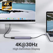 UGREEN Revodok USB C Hub HDMI 4K PD 100W 5-in-1 USB C to USB 3.0 Adapter iPhone 15 MacBook Pro Air XPS Surface iPad (15495) Ugreen