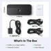 UGREEN USB 3.0 Switch 2 Computer Sharing USB C A Device 4 Port Switcher Keyboard Mouse Printer 2 USB3.0 Cable Remote (15705) Ugreen