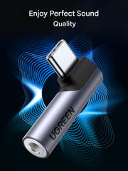 UGREEN 80384 mini angled USB-C to 3.5mm jack adapter enjoy perfect sound quality