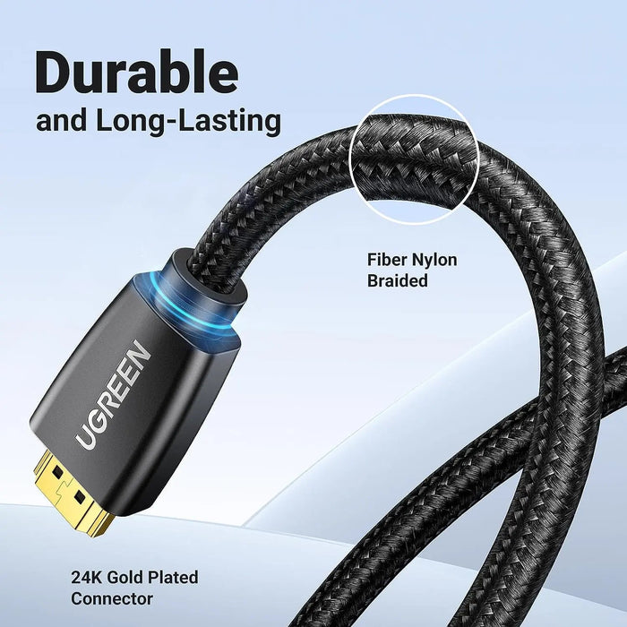 UGREEN 10M HDMI 2.0 Cable 4K@60Hz Ultra HD Braided High Speed HDR 18Gbps Audio Return TV Monitor Gaming Console Projector 40414