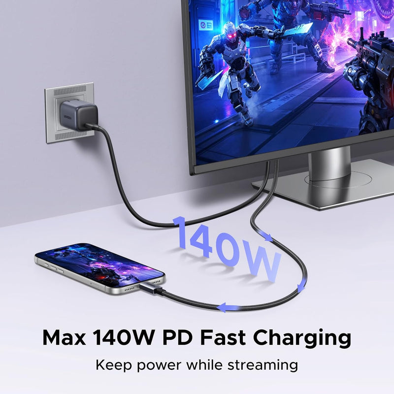 UGREEN USB-C to HDMI 8K Cable with 140W Charging, 2m - image 4