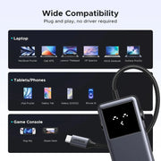 UGREEN Uno 6-in-1 USB-C Hub 10Gbps 2 USB-C 2 USB-A Data Port PD 4K 60Hz HDMI MacBook Pro Air iPad Surface XPS (35998) Ugreen
