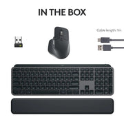 Logitech ‎MX Keys S Combo-Performance Wireless Keyboard & Mouse With Palm Rest-Black Logitech