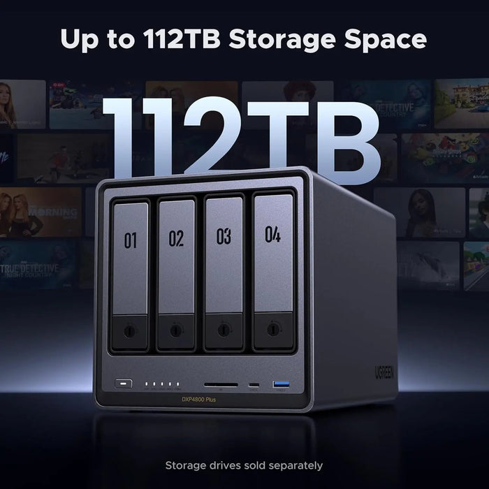 UGREEN NASync DXP4800 Plus Intel Pentium Gold 8505 5-Core 10GbE 2.5GbE 4K HDMI Desktop NAS Diskless Network Storage (35261)