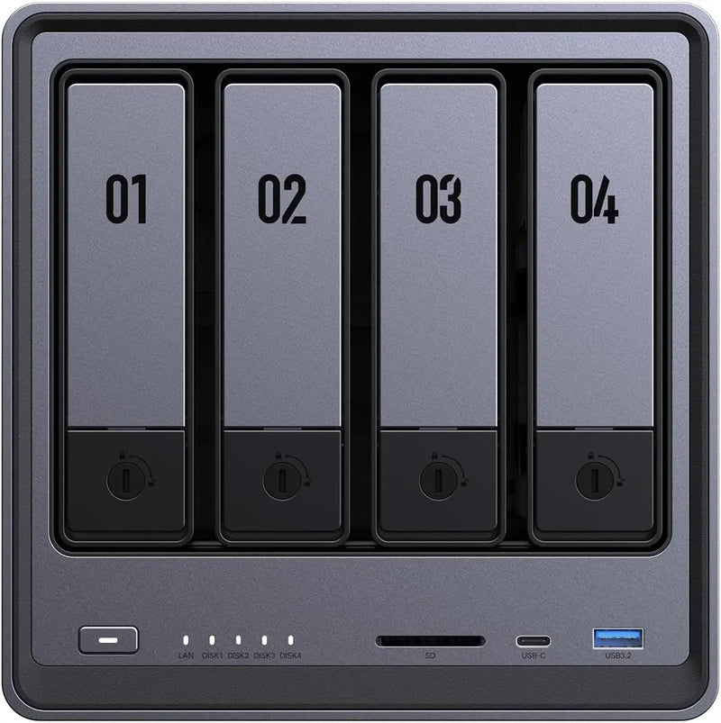 UGREEN NASync DXP4800 4 Bay NAS, Intel N100 Quad-core CPU, 8GB DDR5 RAM, 2 * 2.5GbE, 4K HDMI, Storage drives not included (25372) Ugreen