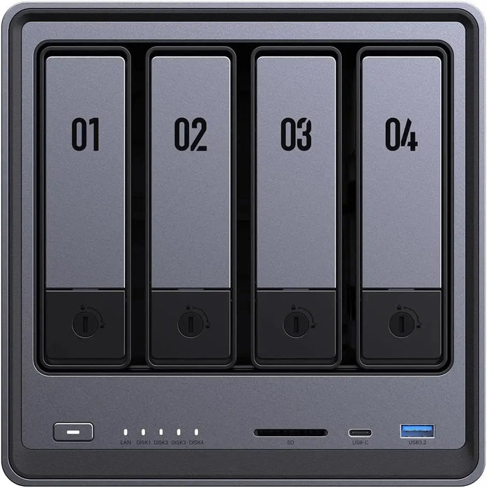 UGREEN NASync DXP4800 4-Bay Desktop NAS Intel N100 Quad-Core 8GB DDR5 32G eMMC 2.5GbE M.2 NVMe 4K HDMI Diskless (25372B) Ugreen