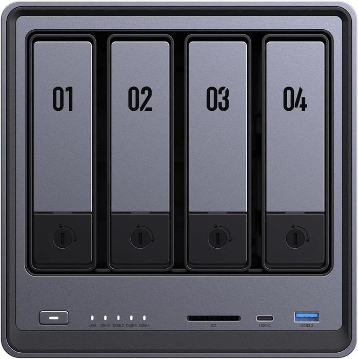 UGREEN NASync DXP4800 4-Bay Desktop NAS Intel N100 Quad-Core 8GB DDR5 32G eMMC 2.5GbE M.2 NVMe 4K HDMI Diskless (25372B) Ugreen