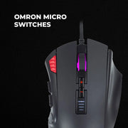 Cosmic Byte Equinox Gamma Pixart PMW3389 Sensor 16000DPI 12 Button Wired Gaming USB Mouse-Black(Open Box) Cosmic Byte
