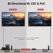 Av Access 4KEX40-eARC 4K HDMI Extender with eARC & ARC, HDBaseT 3.0 Extender w/ 2-Way IR, CEC & PoC, Ideal for Home Theater AV Access