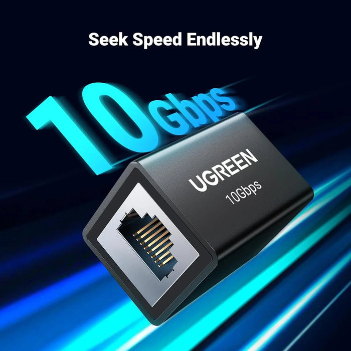 UGREEN RJ45 Coupler 10Gbps Ethernet Extender Cat8 Cat7 Cat6 Cat5 Cable 328ft Long Distance Aluminum Alloy Shell 25964