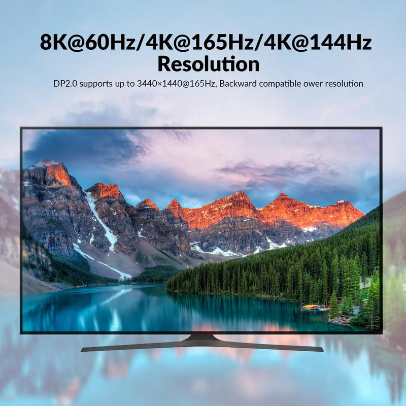AV Access 8KSW21DP-DM 8K DisplayPort KVM Switch for Two Computers, Supports Dual Monitors & 144hz/165hz/240hz High Refresh Rate Gaming AV Access