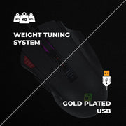 Cosmic Byte Equinox Gamma Pixart PMW3389 Sensor 16000DPI 12 Button Wired Gaming USB Mouse-Black(Open Box) Cosmic Byte