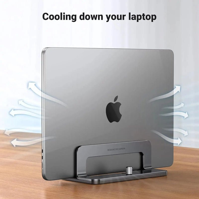 UGREEN Vertical Laptop Stand Holder Adjustable Aluminum Dock MacBook Surface Chromebook 15.6 Inch Desktop Space Saver (20471) Ugreen