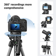 UGREEN Camera Tripod Adjustable 53.5-175cm Aluminum Travel Tripod 3-Way Pan Head Phone Holder DSLR iPhone Android 15187 Ugreen