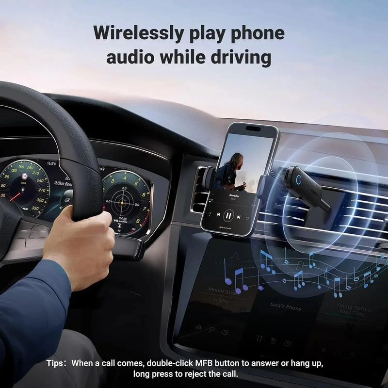 UGREEN 2-in-1 Bluetooth 5.0 Transmitter Receiver Wireless 3.5mm AUX Audio Adapter Low Latency Car TV PC Headphones 80893 Ugreen