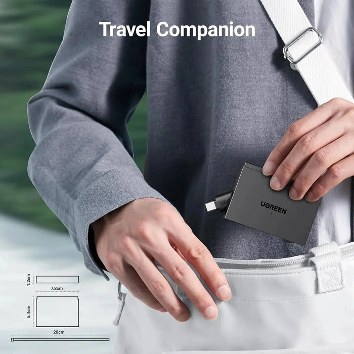 UGREEN 4-in-1 Memory Card Reader USB C USB 3.0 Dual Connector OTG Adapter 170MB/s SD Micro SD iPhone 16 MacBook iPad (45167) Ugreen