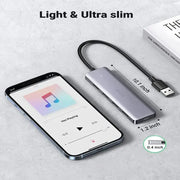 UGREEN 4-Port USB 3.0 Hub 5V Micro USB Power MacBook Mac Pro Mini iMac Surface XPS IdeaPad MateBook USB Flash Drive (50985) Ugreen