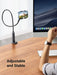 UGREEN Gooseneck Clip Phone Holder Bed Desk Cell Phone Mount Flexible Lazy Long Arm Clamp Headboard iPhone Samsung (80906) Ugreen