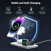 UGREEN 3-in-1 MagSafe Wireless Charging Station 25W Fast Magnetic Charger iPhone 15/14/13/12 AirPods Apple Watch Foldable White 90326 Ugreen