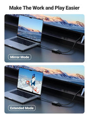 UGREEN Active HDMI to VGA Adapter Audio HDMI Male VGA Female Converter 3.5mm Audio Jack Laptop PC Monitor Projector (40248) Ugreen